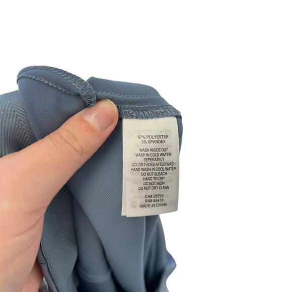 Joie Blue Wide Leg Elastic Waist Satin Pull On Dress Pants Womens 10 - Picture 4 of 4